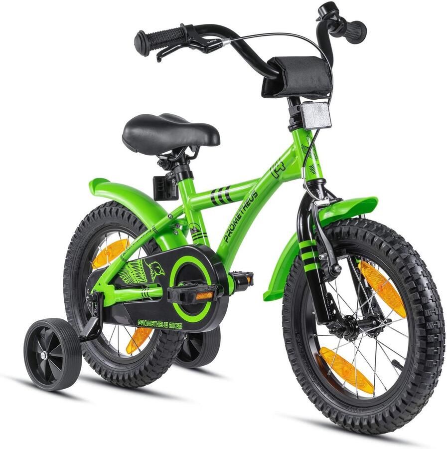 Dailygoods- Kinderfiets 14 Inch Fiets voor Met Zijwieltjes Terugtraprem Veiligheid Design Hoogwaardige Kwaliteit