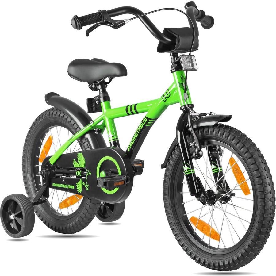 Dailygoods Kinderfiets 16 inch Voor en met Zijwieltjes