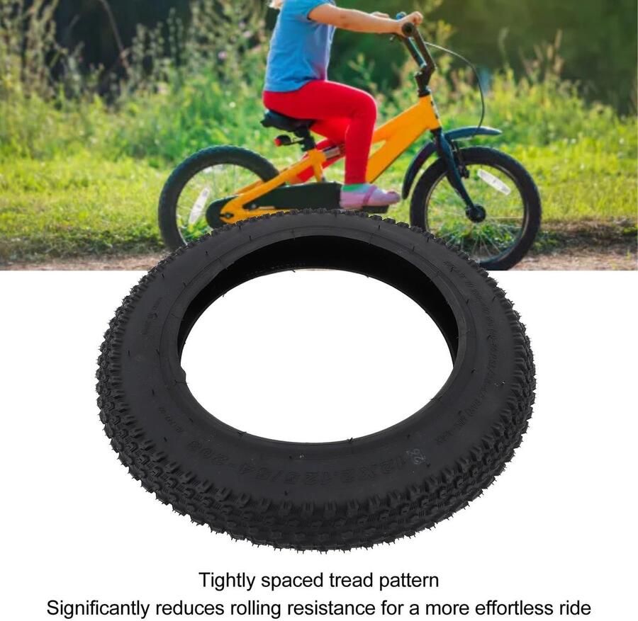 Dailygoods Kinderfietsbanden Rubber vervangingsaccessoires 12 x 2.125 inch Geschikt voor mountainbike Duurzaam en sterk Ideaal voor kinder