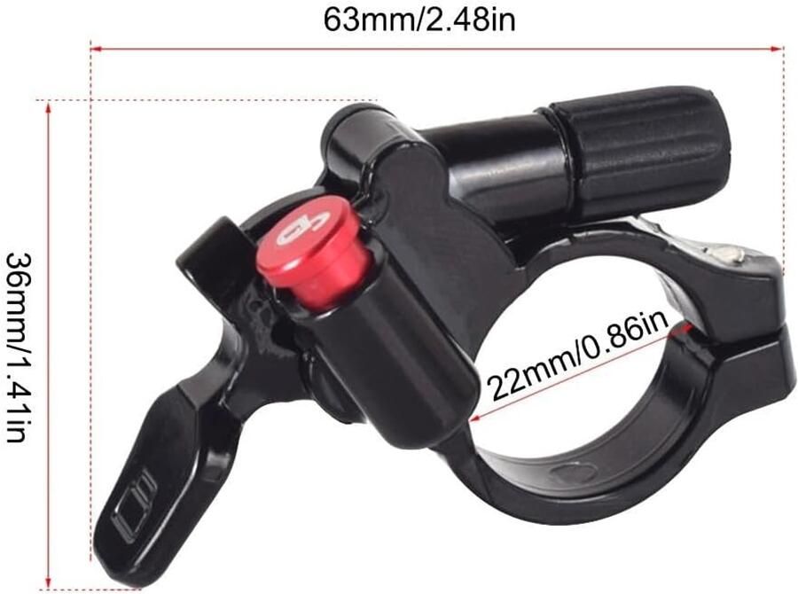 Dailygoods- Lockout Hendel Aluminium Fiets Vork Afstandsbediening Mountainbike BMX Schokbestendig Veringlockout