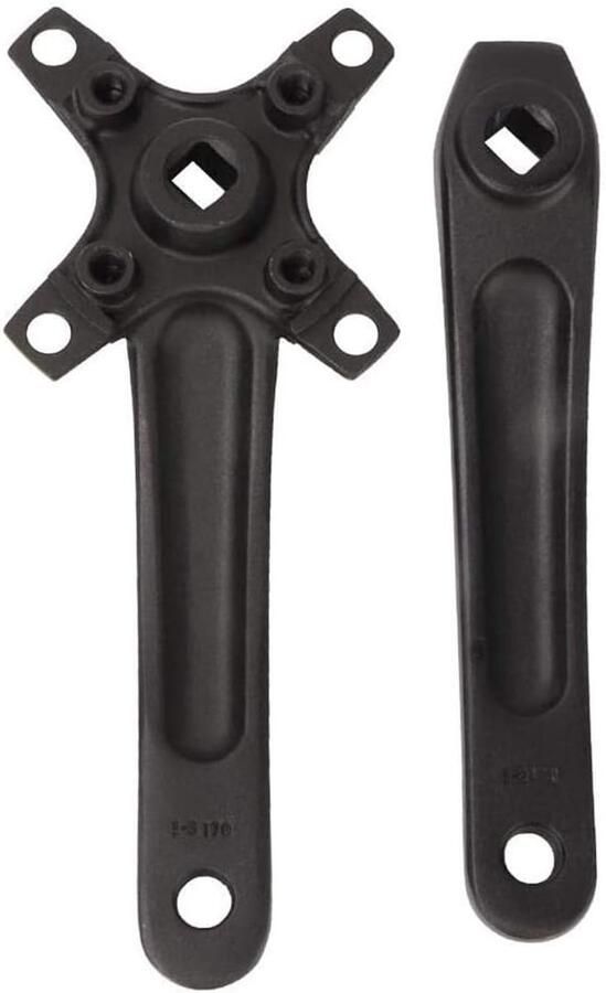 Dailygoods- Mountainbike Cranks 170 mm Aluminiumlegering Lichtgewicht Duurzaam Fietsaccessoires Eenvoudig te installeren Fietscranks