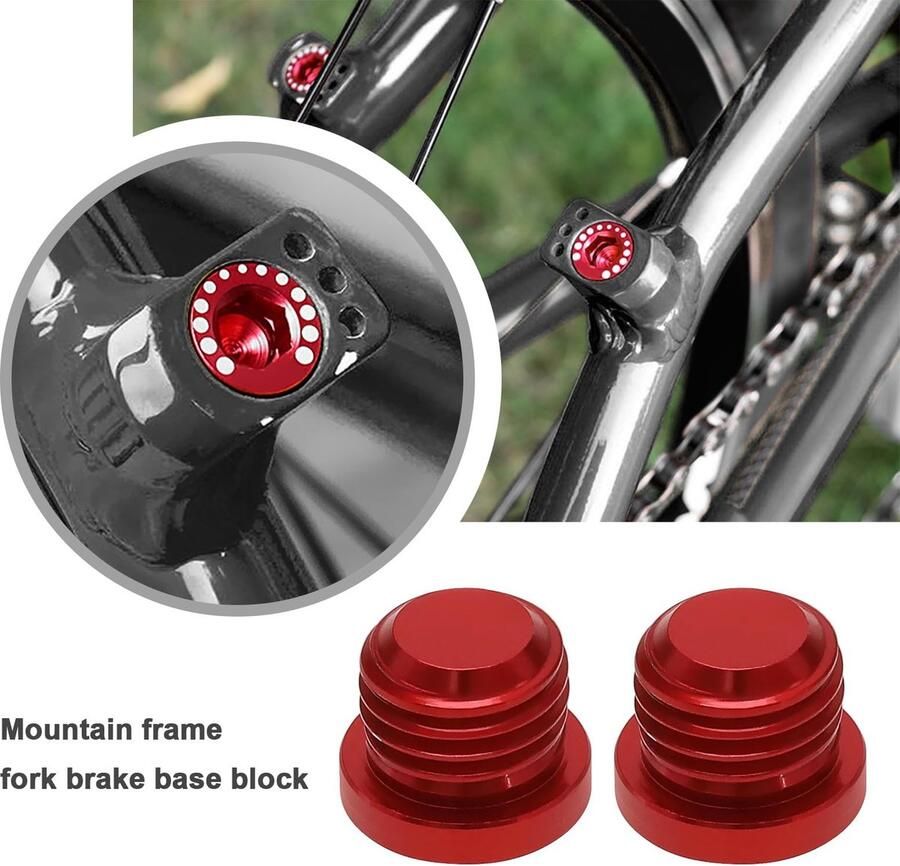 Dailygoods- Remschroef Aluminiumlegering 4 Stuks M10 Draad Mountainbike Racefiets Lichtgewicht Zandbestendig Fietsschroef - Foto 3