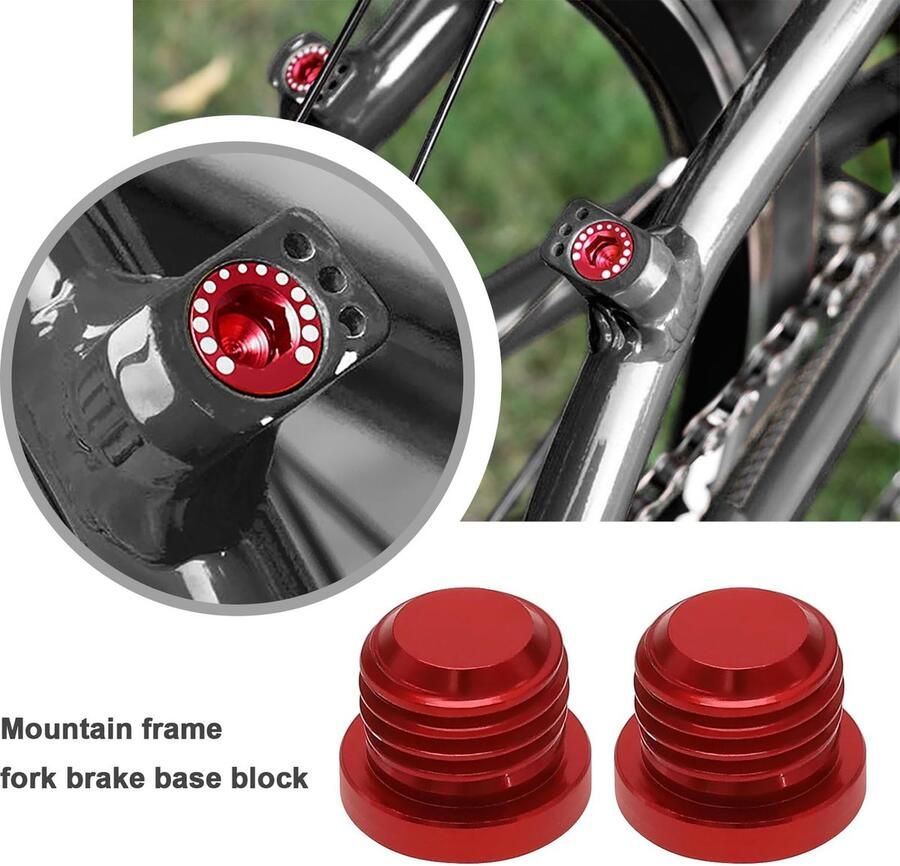 Dailygoods- Remschroef Aluminiumlegering 4 Stuks M10 Draad Mountainbike Racefiets Lichtgewicht Zandbestendig Fietsschroef - Foto 2