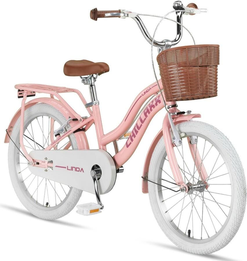 Dailygoods- Stadsfiets 20 inch Kinderfiets Veilig Robuust Stalen Frame Kindvriendelijke Lage Instap Geweldig Design