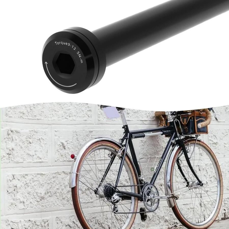 Dailygoods- Thru As Aluminium 124 mm Steekas Vervangend Onderdeel Compatibel met M12x1 0 mm Ideaal voor Mountainbike Racefiets