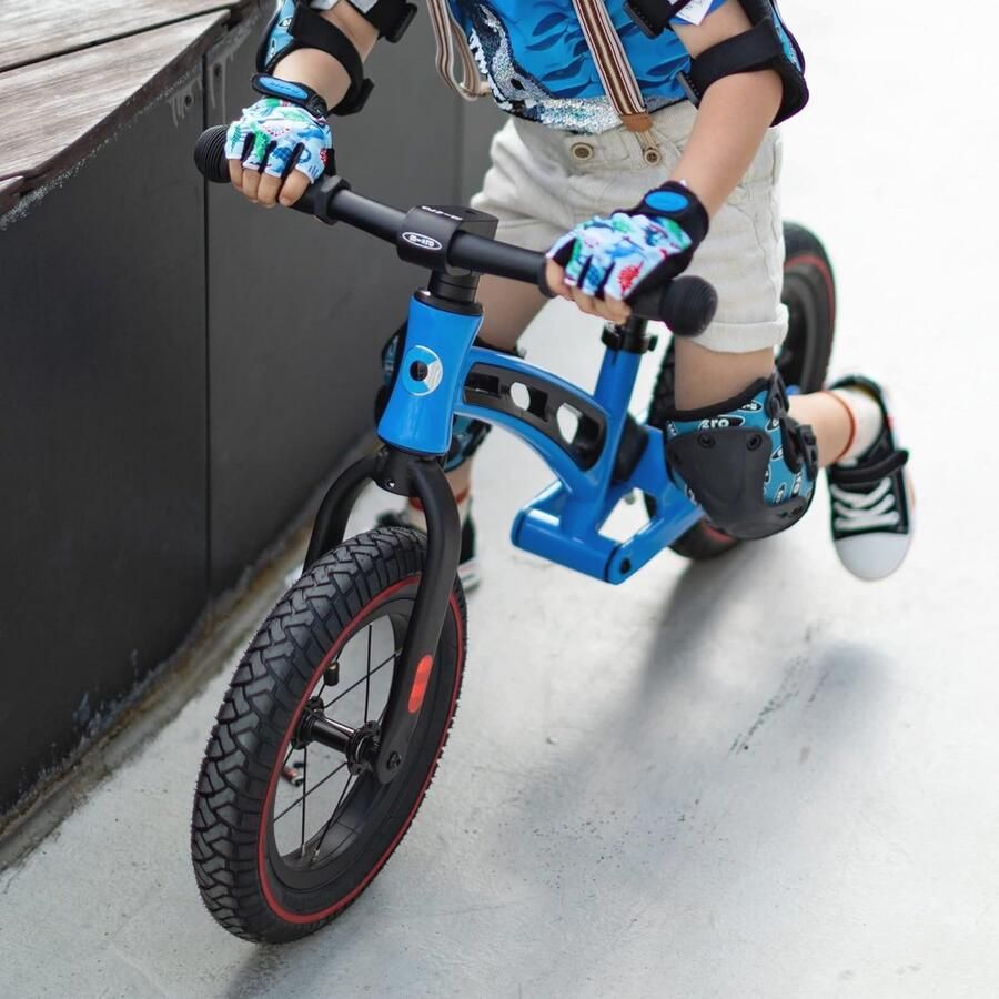 Deluxe Micro Balance Bike Loopfiets voor Peuters Zwart-Blauw