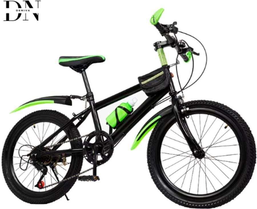 Deniva Mountainbike Kinder mountainbike 20 inch 7 Versnellingen Verstelbaar Zadel Groen 8–13 Jaar- Kinderfiets
