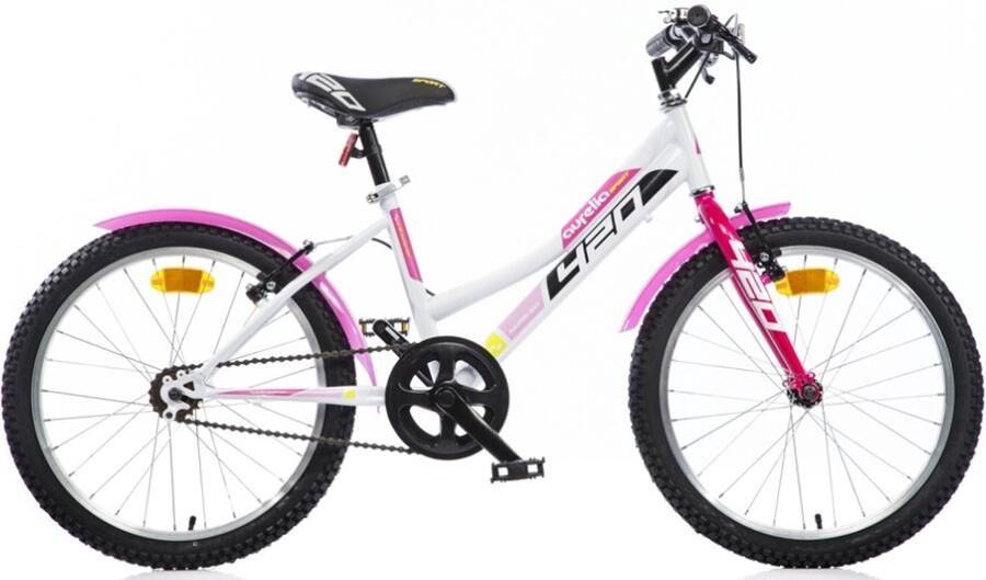 Dino Bikes 420Sport meisjesfiets 20 inch wit roze