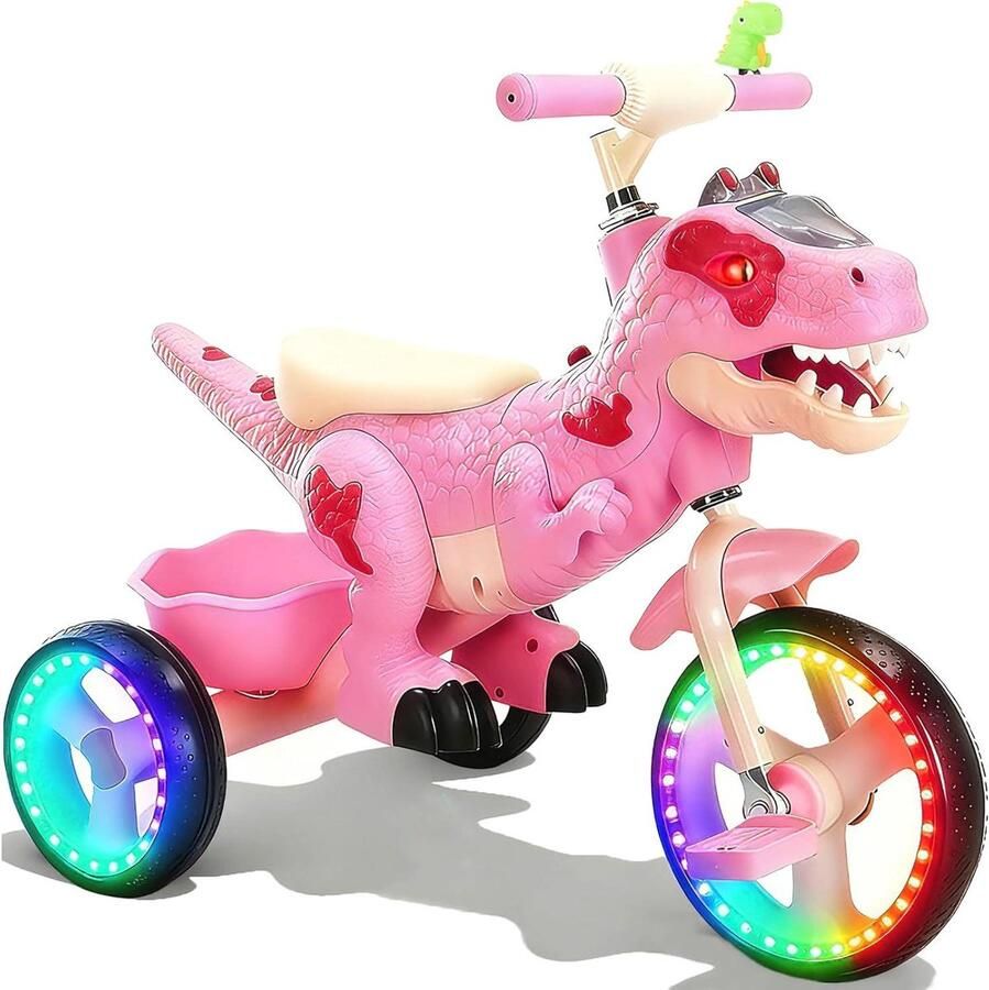 Dinosaurus driewieler Kinderfiets peuter Buiten spelen Met muziek en licht 232 inch hoog Groen