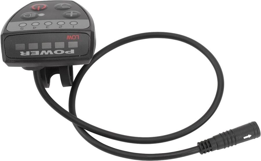 Display voor Elektrische Fietscontroller Snelheidsregelaar voor Elektrische Fietsen Slim Lichtgewicht 24v 36v 48v Waterbestendig 5-pins Snelheidsregelaar LED-displaypaneel voor