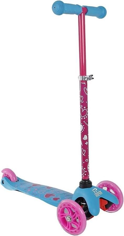 Driewieler Kinderstep Roller Scooter Buiten Spelen Inklapbaar Ontwerp 54x28x75 cm Roze