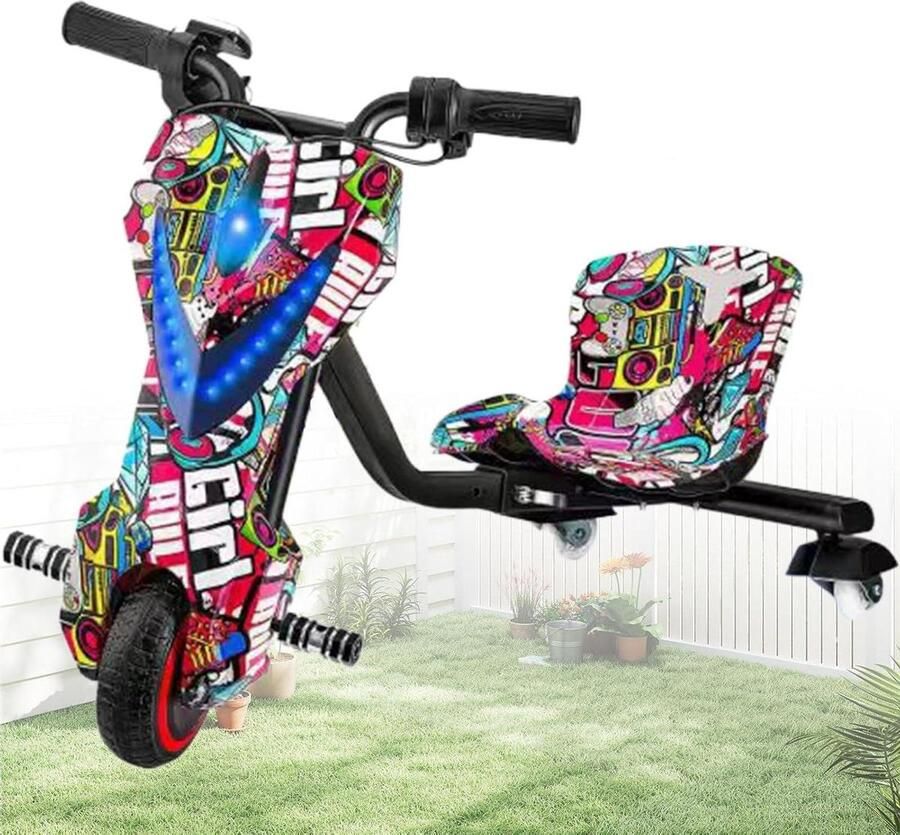 Drift Trike Kinderen Drift Step Buitenspelen Verstelbaar Design 8 jaar Zwart