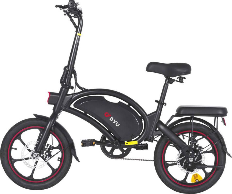 DYU D16 Opvouwbare e-bike 250 watt motorvermogen topsnelheid 25 km u Fat tire 16 banden