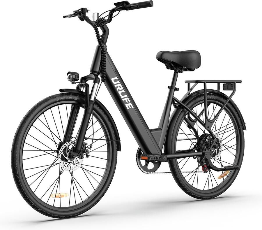 E26 E-Bike 26 inch 60km actieradius 250W motor zwart