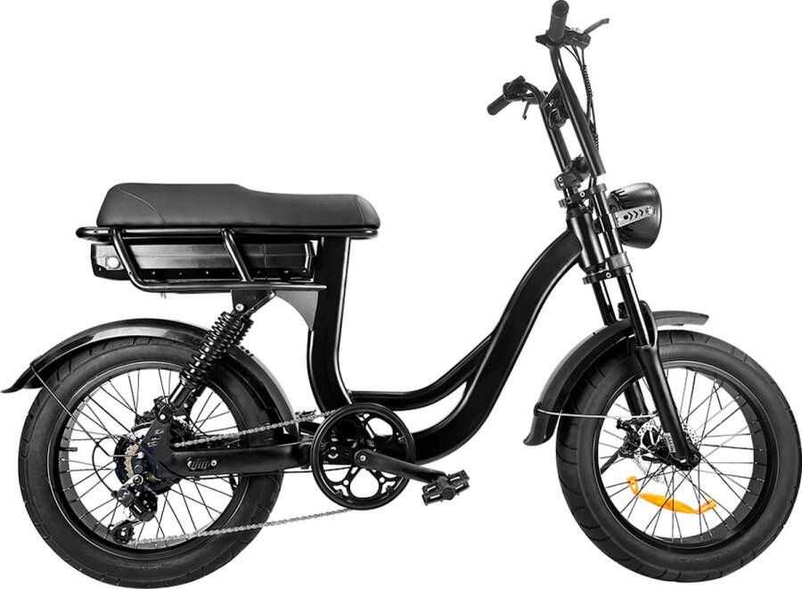 EB8 Fatbike E-bike 250Watt motorvermogen topsnelheid 25 km u 20X4.0” Banden 7 Versnellingen met alarm Zwart