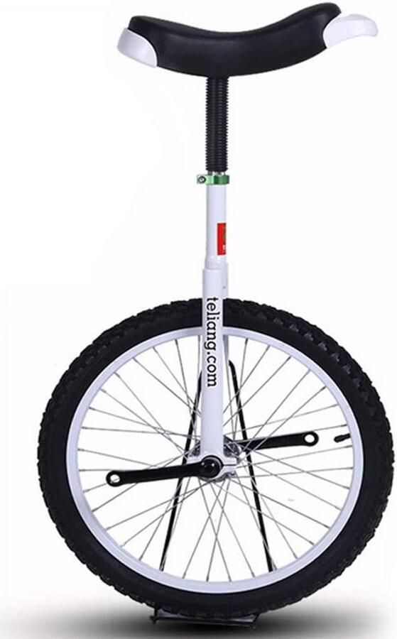 Eenwieler 16 inch Balansfiets Oefenfiets Fitness en Balans Extra dikke band Verstelbaar 68-85cm Wit