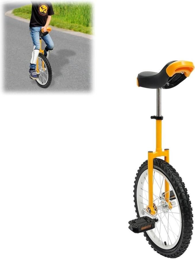 Eenwieler 18 inch upgrade eenwieler met ergonomisch zadel in hoogte verstelbaar eenwieler voor kinderen van 1 2 1 55 m professionele eenwieler voor beginners professionals uniseks