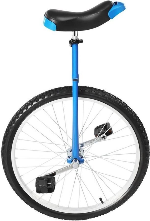 Eenwieler 24 inch Monowiel Balansfiets Fitness Balanstraining In hoogte verstelbaar 91-102 cm Blauw