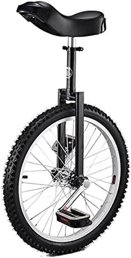 Eenwieler Balans Scooter Sport en Vrije Tijd Verstelbare Zadelhoogte 20 Inch Wiel Zwart