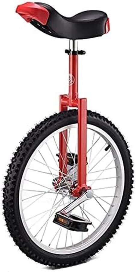 Eenwieler Balansfiets Hometrainer Evenwicht Trainen Verstelbare Stoel 20 Inch Wiel Rood