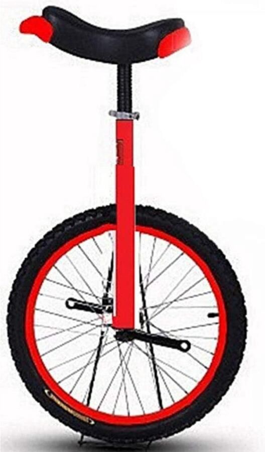 Eenwieler Balansfiets Oefenen Fitness Training Verstelbaar Zadel 16 inch Wiel Rood