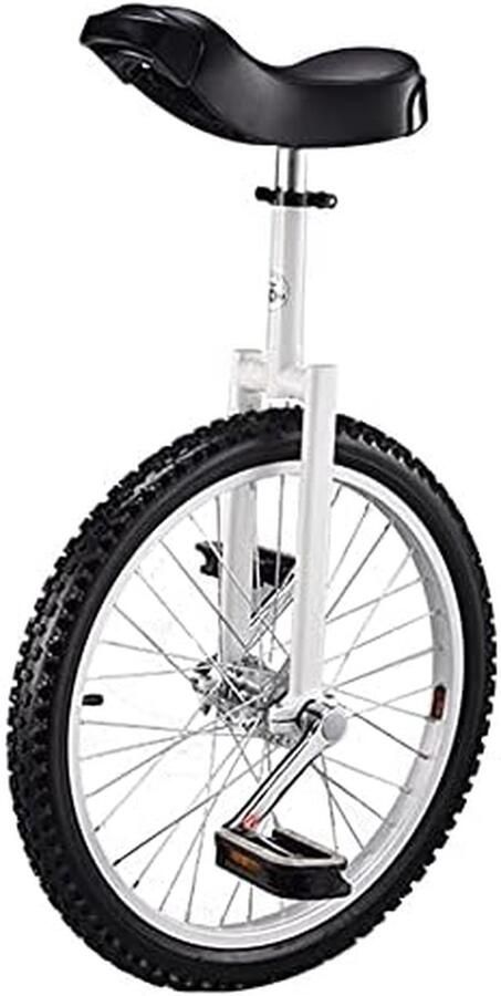 Unicycle Eenwieler Balansfiets Balans Oefenen Sterk Duurzaam Ontwerp 20 Inch Wiel Wit