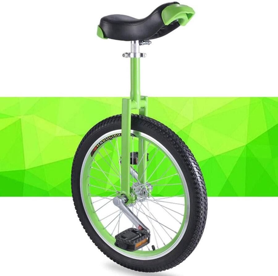 Eenwieler Balansfiets Oefenfiets Evenwicht Trainen Verstelbaar Zadel 20 inch Groen