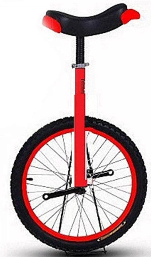 Eenwieler Balansfiets Oefenfiets Fitness Oefening Verstelbare Zadelhoogte 16 Inch Wiel Rood