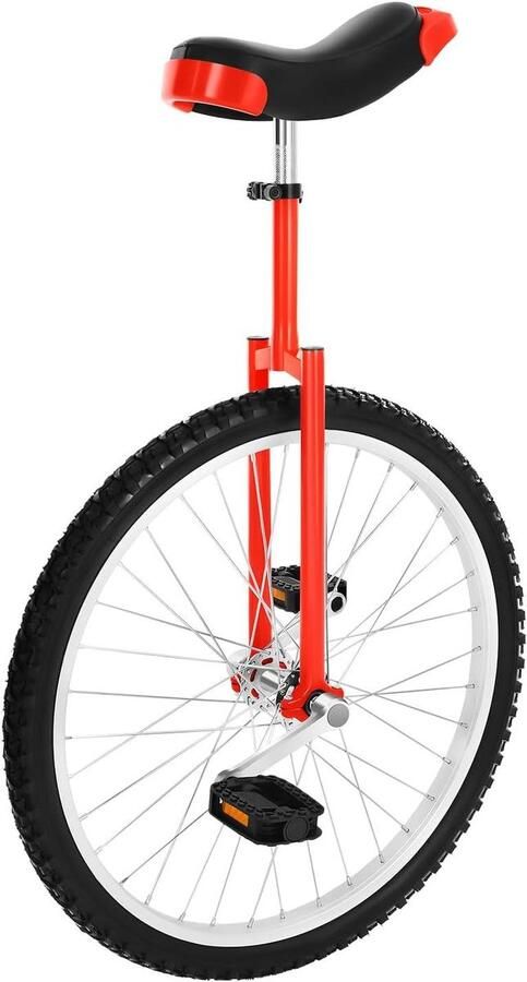 Eenwieler Balanstraining fiets Fitness en training In hoogte verstelbaar 24 inch wiel Rood