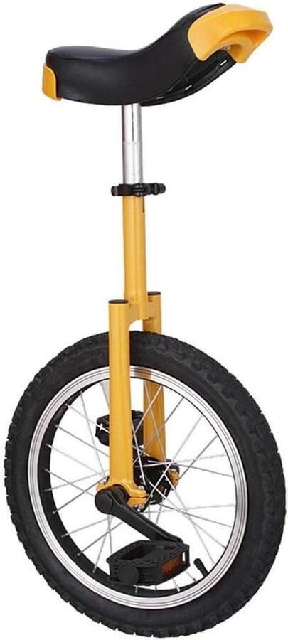 Eenwieler Enkele wielfiets Buitensporten Fitness Antislipwiel Extra dik 20 inch Geel