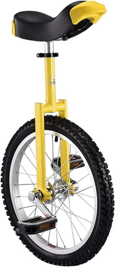 Eenwieler Loopfiets Balans Buitensport Fitness Antislip Bergbanden 18 inch Geel