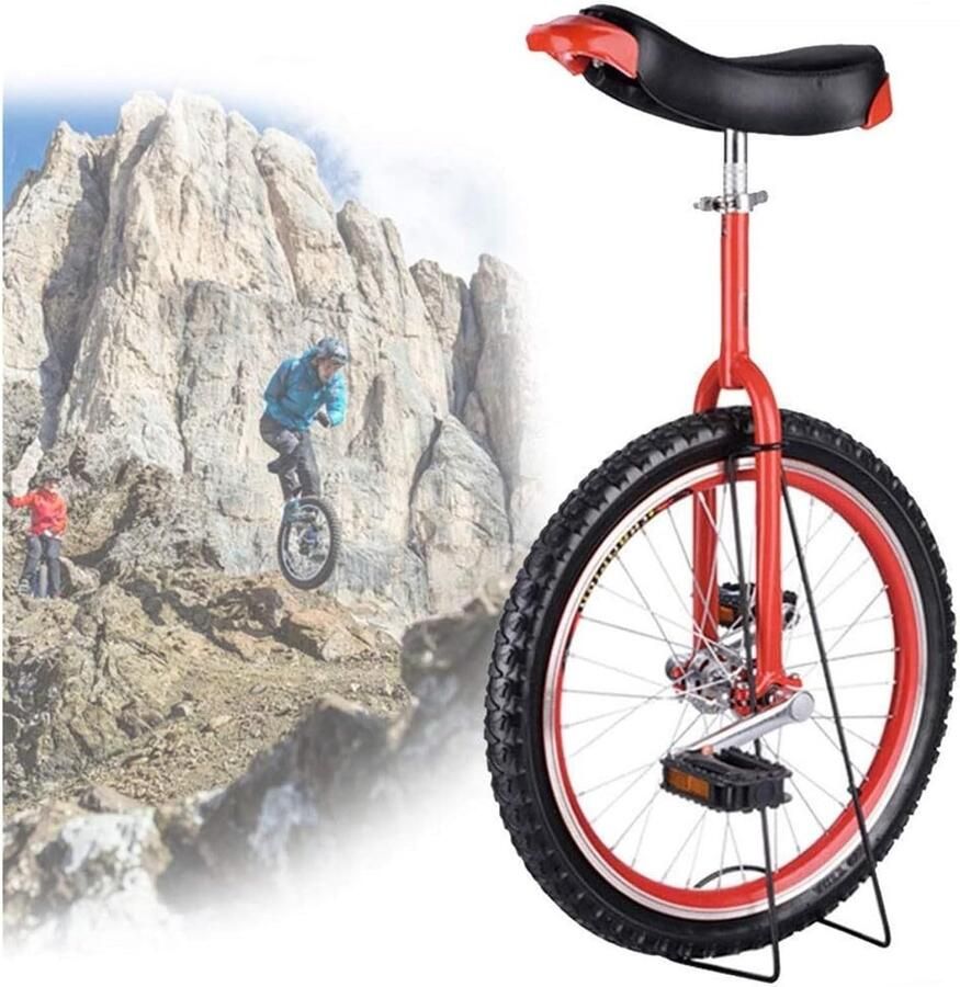 Eenwieler Loopfiets Balans Oefenen Antislip Banden 20 inch Rood