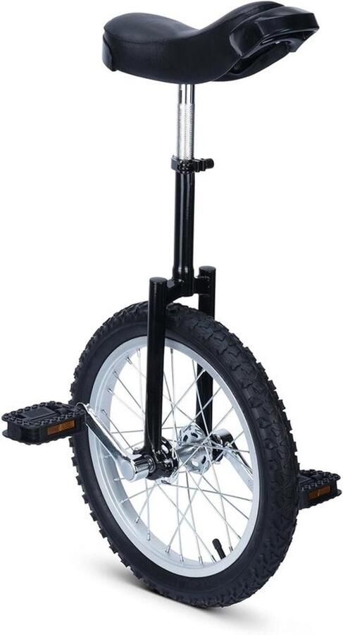 Eenwieler Loopfiets Balansfiets Balans oefenen In hoogte verstelbaar 16 inch Zwart