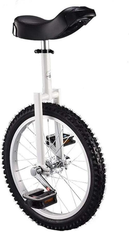Eenwieler Loopfiets Balansfiets Buitensporten Antislip Bergbanden 18 inch Wit