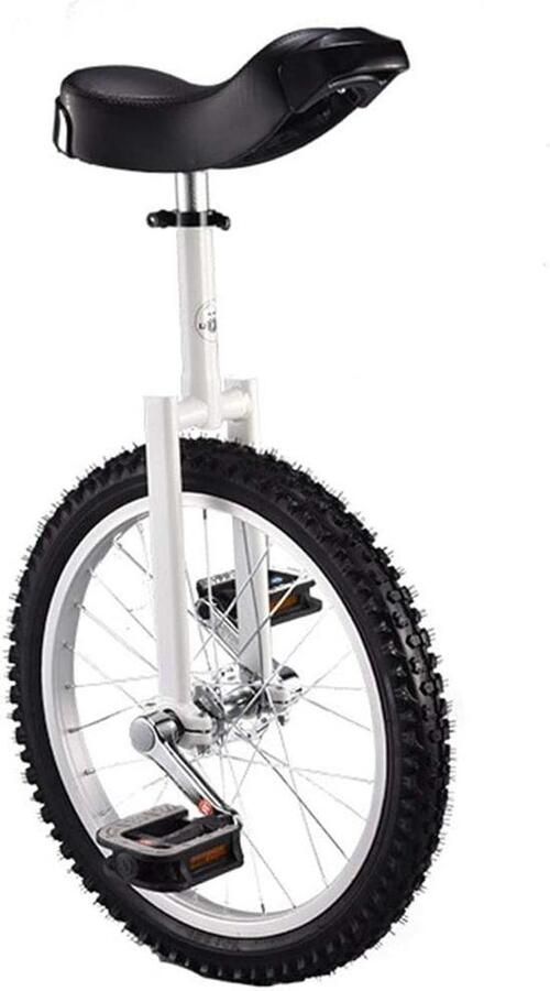 Eenwieler Loopfiets Buitensport Antislip banden 18 inch Wit