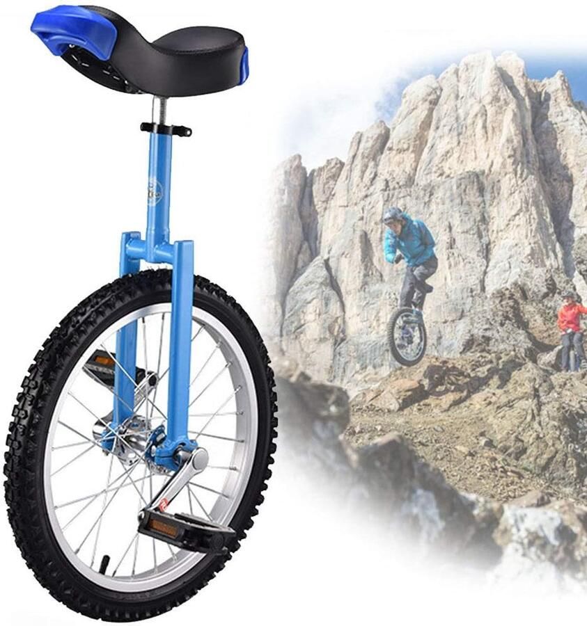 Eenwieler Loopfiets Buitensport Antislip banden 18 inch Blauw