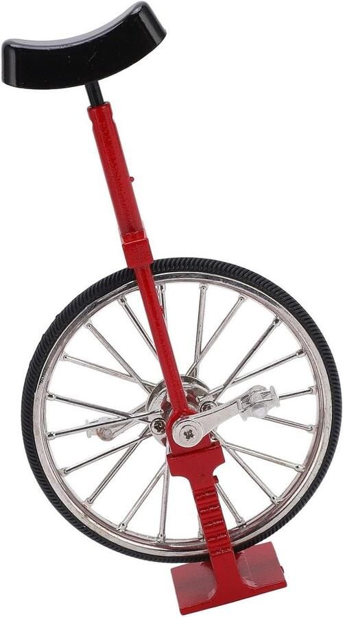 Eenwieler Model Mini Fiets Decoratie Plaatsen Gedetailleerd Ontwerp 18x12x6 cm Rood