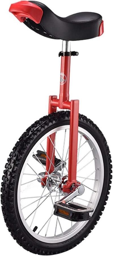 Eenwieler Monowiel Buitenactiviteit Verstelbaar zadel 20 inch Rood