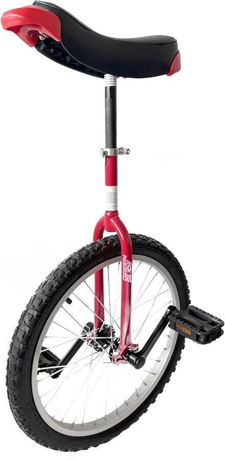 Eenwieler voor beginners Eén wiel fiets Leren rijden Ronde vork ontwerp 20 inch Rood