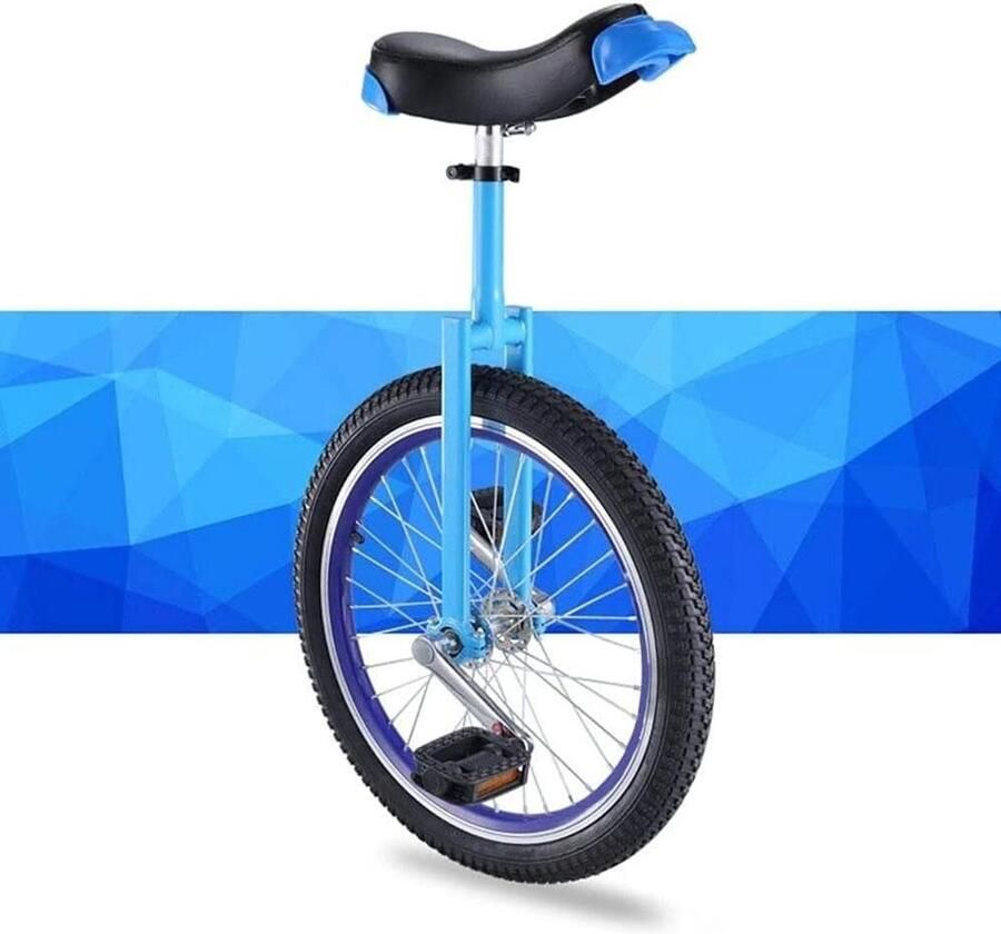 Eenwieler voor volwassenen Balansfiets Balans Oefenen Verbredende Dikke Band 18 inch Blauw