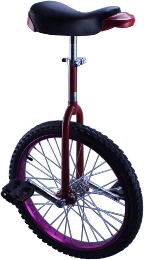 Eenwieler voor volwassenen Balansfiets Evenwicht trainen Antislip banden en pedalen 20 inch wiel Paars