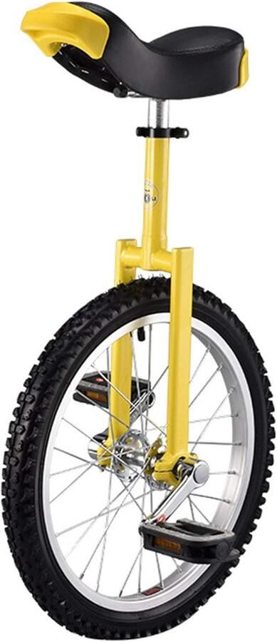 Eenwieler voor Volwassenen Balansfiets Oefenfiets Outdoor Sport Fitness Antislip Mountainbanden 18 Inch Wiel Geel