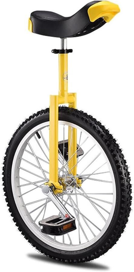 Eenwieler voor volwassenen Loopfiets fitness scooter Balans verbeteren Verstelbare zitting 150 kg Geel