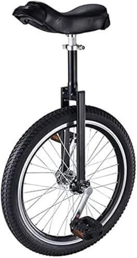 Eenwieler voor Volwassenen Single Wheel Bike Stadsvervoer Sterke Aluminium Legering 200 kg Draagvermogen Zwart