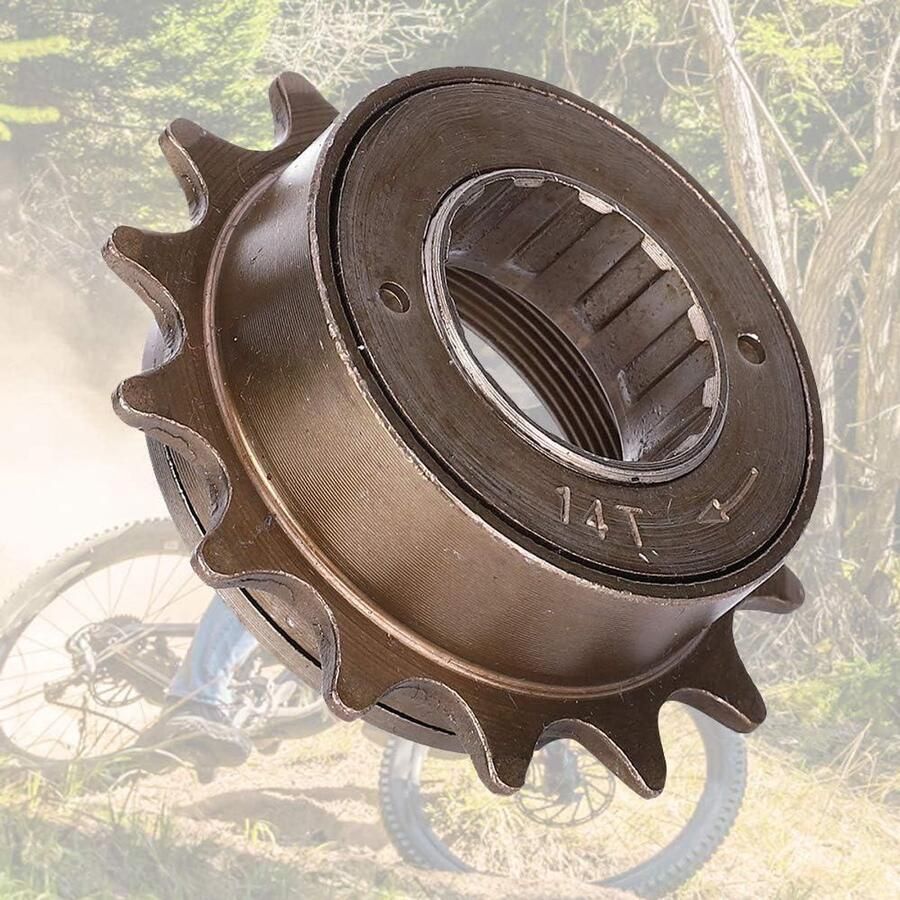 Egoods Single Speed Wiel met 14T Vrijloop Vliegwiel voor Mountain Road en Vouwfiets Duurzaam en Lichtgewicht Geschikt voor Fietsers