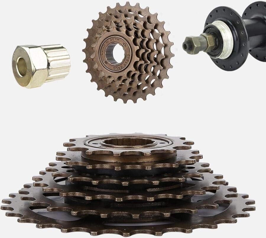 EGoods Vrijloop met 6 versnellingen voor mountainbike duurzaam en slijtvast vervangingsaccessoire - Foto 1