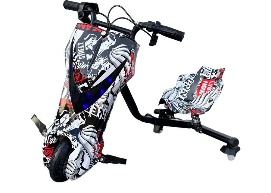 E-ELEC ELEKTRISCHE DRIFT TRIKE MET SUPER KRACHTIGE MOTOR 3 WIELER MET LED LICHTEN CAMOUFLAGE BLAUW - Foto 2