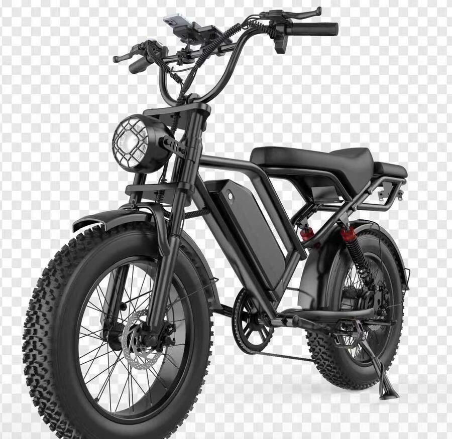 Elektrische Fatbike BK20 – 48V 20Ah Accu – Actieradius tot 100 km – 20” x 4.0 Brede Banden – Dubbele Vering – LCD Display – Zwart