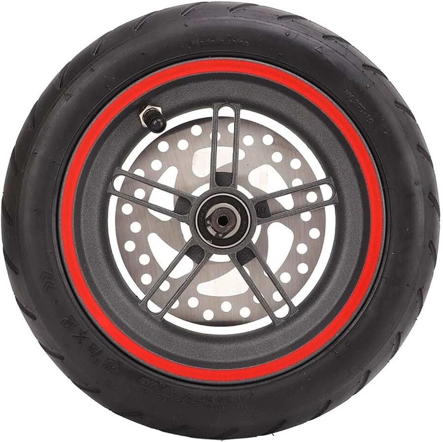 Elektrische scooter achterwiel met 120 mm remschijf rode luchtband voor Xiaomi PRO PRO2 M3