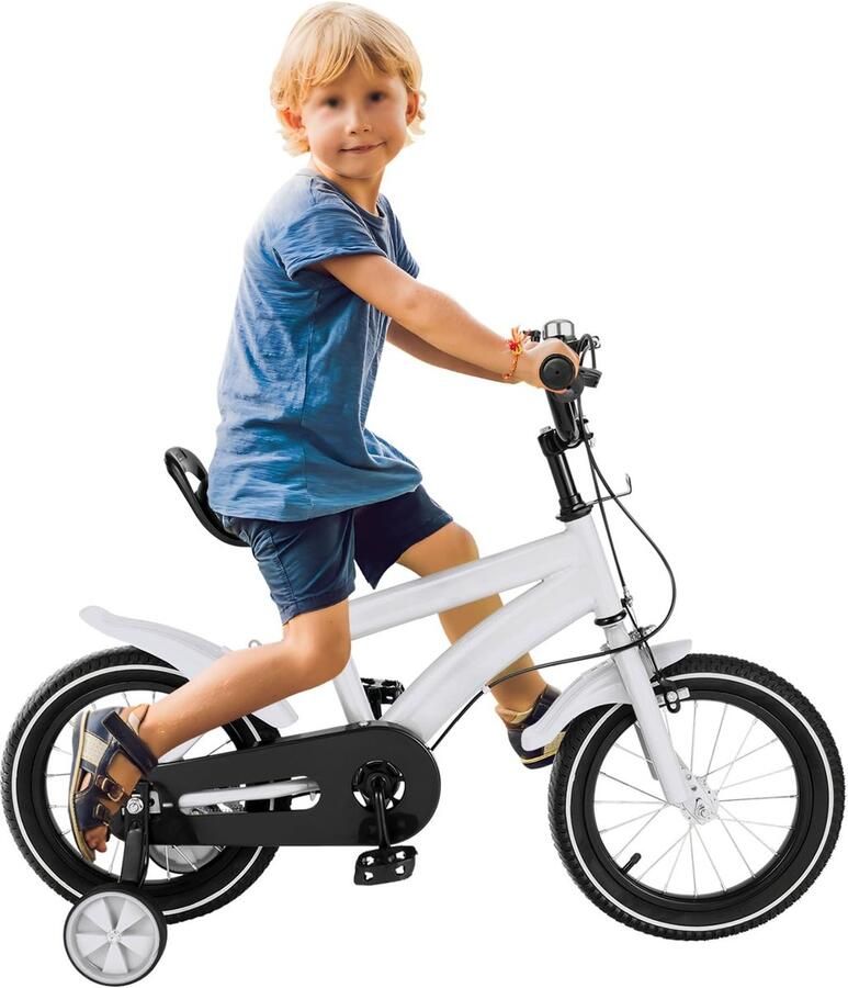 Elzusha 14 Inch Kinderfiets met Verstelbare Zitting voor Actief Buitenplezier